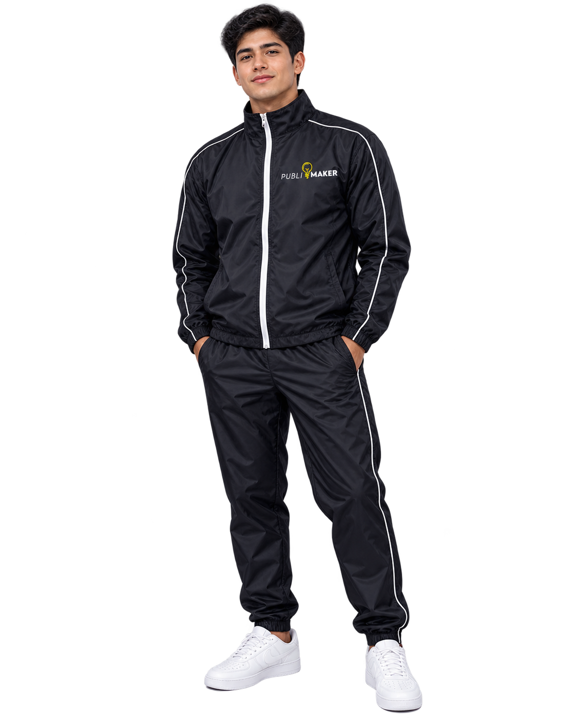 Buzo de Nylon puesto por hombre