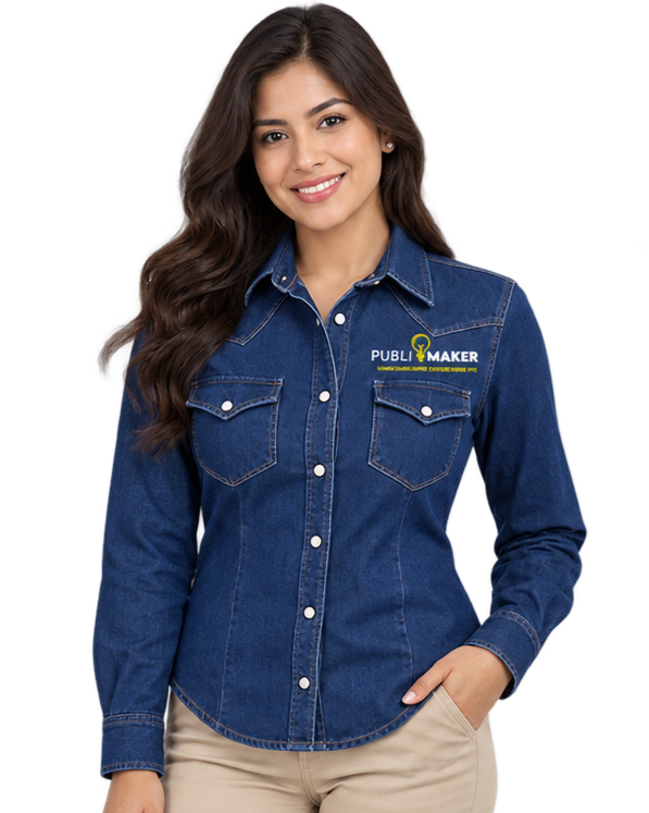 Camisa Denim puesta por mujer