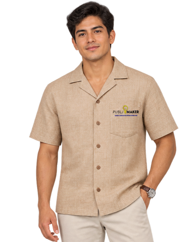 Camisa de Lino puesta por hombre