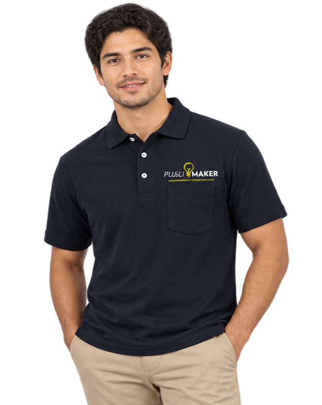 Polo Camisero con Bolsillo puesto por hombre